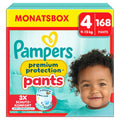 Pampers Premium Protection Pants Größe 4, 168 Windeln, 9kg-15kg, Mit 360° Passform und 2x breiteren Bündchen als vorher für unseren besten Komfort & Schutz