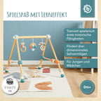 Bieco Spieltrapez höhenverstellbar | Baby Holz | Spielebogen | Activity Center Gym | Holzspielzeug