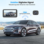 AUTO-VOX W12 Rückfahrkamera Kabellos Auto: 5" LCD 1080P Rückfahrkamera Funk unterstützt 2 Kameras, Rückfahrkameras Nachrüsten mit Stabilem Signal, IP69K Wasserdichter,Nachtsicht für AUTO LKW Wohnmobil