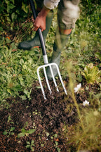 Fiskars Spatengabel für harte, steinige Böden, Mit 4 Zinken, Länge: 120 cm, Qualitätsstahl-Zinken/Glasfaserverstärkter Kunststoff-Stiel, Schwarz/Orange, Xact, 1070716