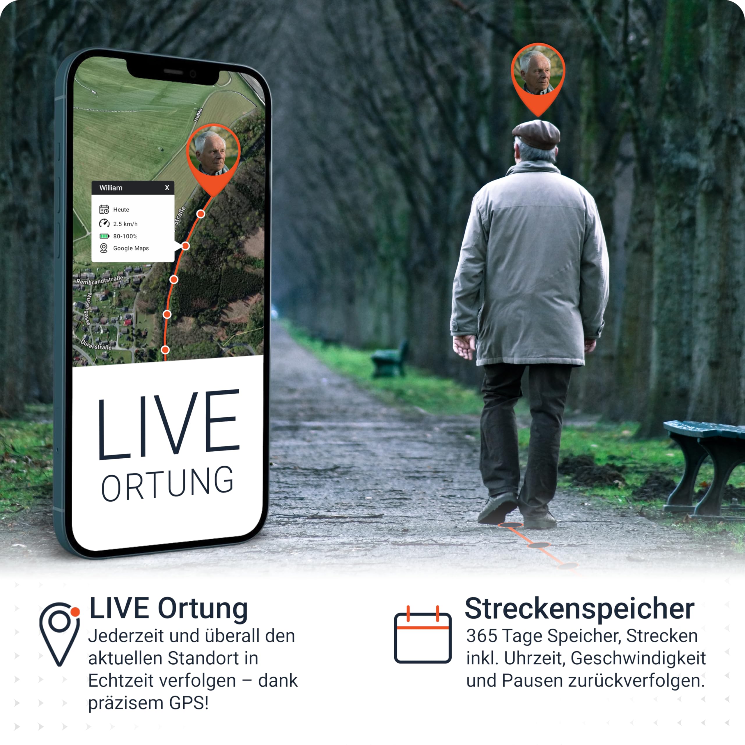 PAJ GPS Allround Finder Version 2023 - GPS Tracker etwa 20 Tage Akkulaufzeit (bis zu 60 Tage im Standby Modus) Live-Ortung Peilsender für Auto, Personen