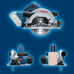 Bosch Professional 18V System Akku Kreissäge GKS 18V-57 G (Sägeblatt-Ø: 165mm, Schnitttiefe: 57 mm, inkl. L-BOXX, ohne Akku/ Ladegerät)