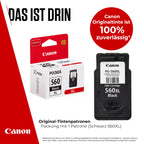 Canon Tinte - PG-560XL Original Drucker Tintenpatrone Schwarz mit hoher Reichweite - Druckt bis zu 400 A4-Seiten (1 x druckerpatrone)