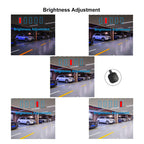 PARKVISION Rückfahrkamera,DC 12-24V Breitspannungs Frontkamera,Clever EIN Schlüssel Schwarzer Knopf,Flexible Einbaulage zulässig,NTSC TV System,4 Richtlinien optional-Schwarz