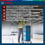 Bosch Professional Handwerkoffersystem L-BOXX 102 (Belastbarkeit bis 100 kg, eine Traglast bis 25 kg und eine Zugfestigkeit von 50 kg, Material: ABS Plastik, PA6 Kunststoff)