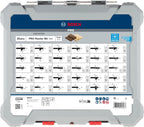 Bosch 30x PRO Fräser-Set gemischt, 30-tlg. (für Weichholz, Hartholz, Ø 4-32 mm, Professional Zubehör Handfräse, Kantenfräse)