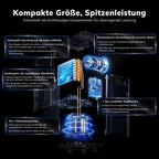AEOCKY 20L/d, luftentfeuchter elektrisch, Raumgröße ca.160m³(40m²), Smart Luftentfeuchter mit Ablaufschlauch, Geeignet für Keller, Waschküche, Schlafzimmer, Badezimmer