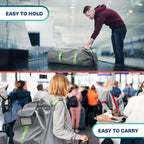 Bramble – XL-Kinderwagentasche fürs Flugzeug – Extra große Kinderwagentasche für Flugreisen – Wasserabweisende Doppel-Kinderwagen-Abdeckung für die Gate-Kontrolle (Grau)