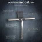 Sealskin Duschabzieher Deluxe, Glaswischer inklusive flexiblem Halter, Edelstahl poliert