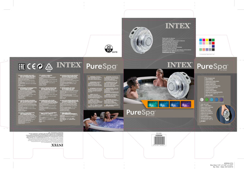 Intex LED Beleuchtung PureSpa Jet & Kombi Modelle Pure Spa Grau Einheitsgröße