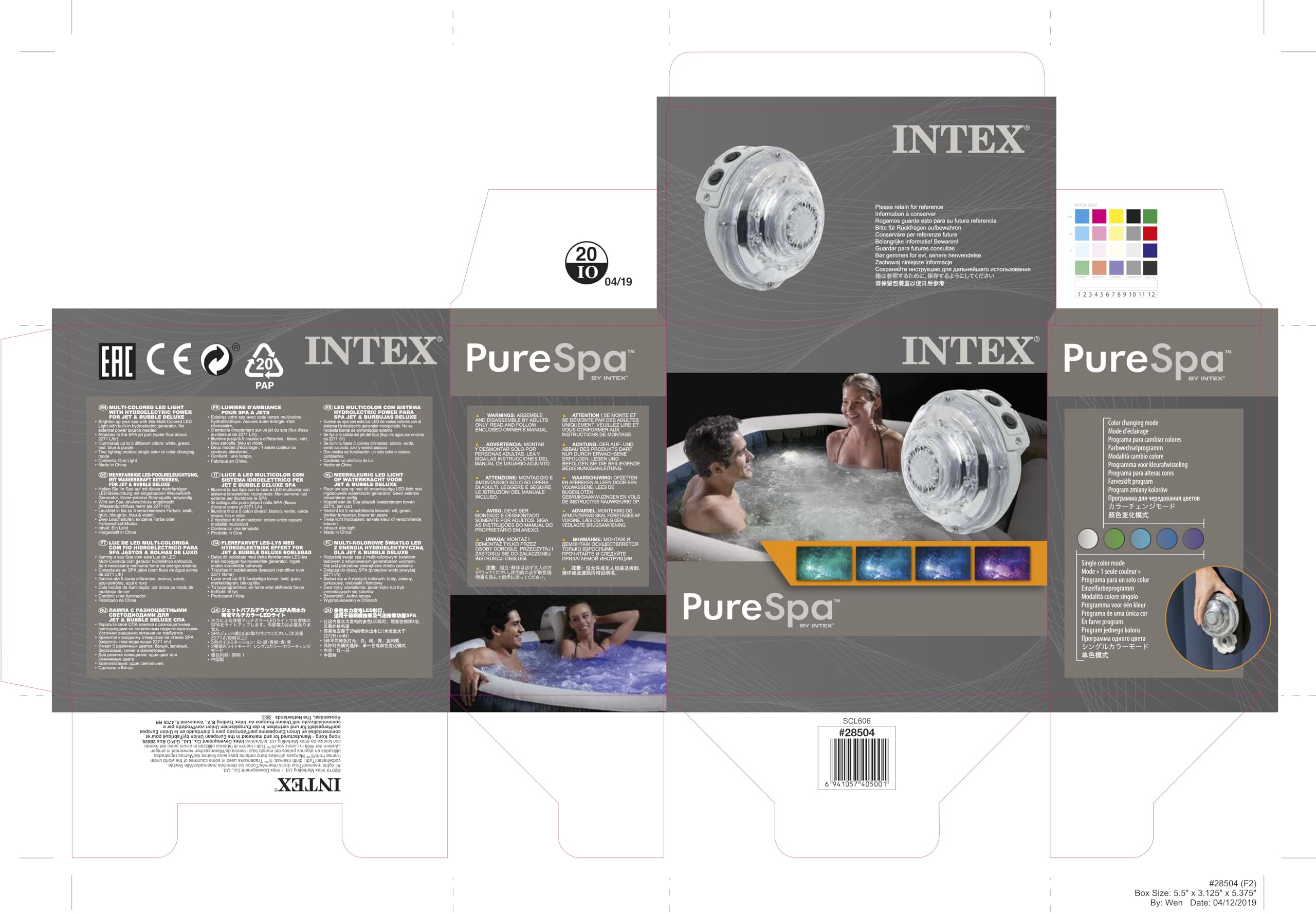 Intex LED Beleuchtung PureSpa Jet & Kombi Modelle Pure Spa Grau Einheitsgröße