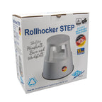WEDO Rollhocker STEP aus bruchfestem Kunststoff - rollbarer Elefantenfuß Tritthocker, TÜV GS-geprüft, Made in Germany, rutschfest - Höhe ca. 43 cm, Tragkraft 150 kg, Farbe Lichtgrau
