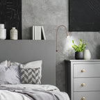 BRILONER - LED Leselampe mit Schalter am Gehäuse, schwenkbar, GU10 4,7W, 400lm, warmweißes Licht, Wandleuchte Innen, Wandlampe, Bettlampe, Lampe Bett, Leselicht, Nachttischlampe, 40,3 cm, Matt-Nickel