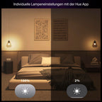 Philips Hue Essential Smart LED A60 Glühbirne,white and color, E27-Fassung, 8 W, 2200 K–6500 K, 806 lm, dimmbar, kompatibel mit Alexa, Google Assistant und Apple Home, 4er-Pack