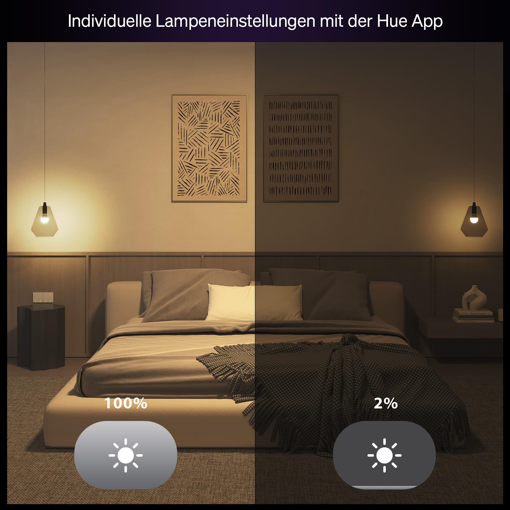 Philips Hue Essential Smart LED A60 Glühbirne,white and color, E27-Fassung, 8 W, 2200 K–6500 K, 806 lm, dimmbar, kompatibel mit Alexa, Google Assistant und Apple Home, 4er-Pack