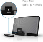 ZIOCOM 8 Pin Bluetooth-Adapter, drahtloser Bluetooth-Musikempfängeradapter für Bose Sounddock III/XT, JBL MS302GM, Philips DS1155B/93, Philips AJ7260D/93, Yamaha TSX-14, iHome IPL8BN, RSR DS406BT