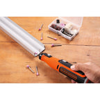 Black+Decker Akku-Multifunktionswerkzeug mit 52-tlg. Zubehör BCRT8IK (7.2V, 1.5Ah, Universal-Feinbohrschleifer mit Licht, zum Schneiden, Schleifen, Polieren und Schmirgeln, inkl. USB-Ladekabel + Box)