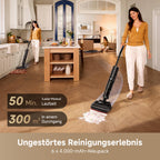 dreame H15S Nass- und Trockensauger, 3-fache Kantenreinigung, KI-Roboterarm, 21.000 Pa Saugkraft, verhedderungsfrei, 90 °C Bürstenreinigung, leise 90 °C Trocknung, flaches 180°-Design, App-Steuerung