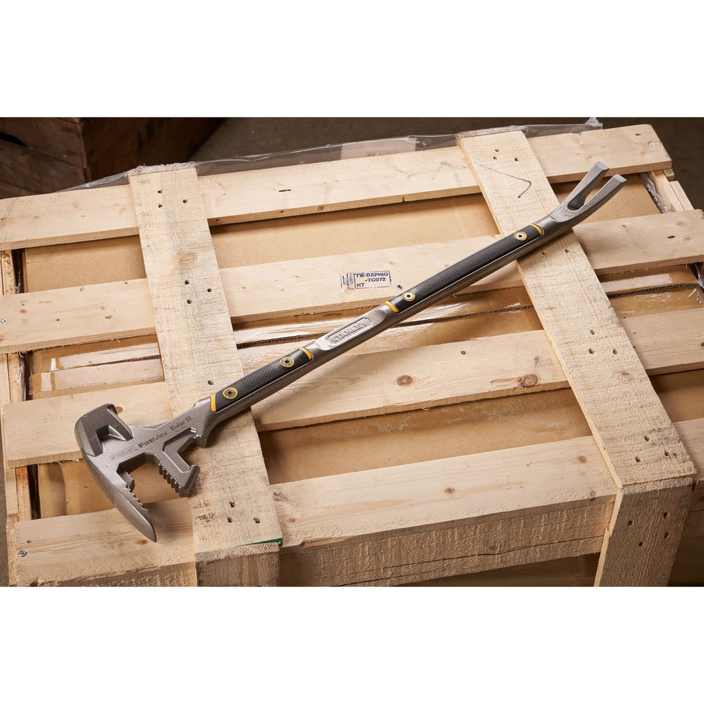 STANLEY FatMax Abbruchwerkzeug Brecheisen Stemmeisen Fubar III (5-in-1 Abbruchwerkzeug, Vorschlaghammer, Nagelschlitz, Backen für Hölzer, Stemmeisen) 1-55-120