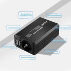 ALLWEI 300W Wechselrichter 12V auf 230V Spannungswandler, Stromwandler mit Typ-C & USB Anschluss, Inverter 12V 220V, Auto Steckdose für Auto, Laden von Handys, Laptops und Anderen Geräten (Schwarz)