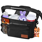 Guiseapue Universal Kinderwagenorganizer: Getränkehalter/Becherhalter für Kinderwagen Buggy Organizer Zubehör, Großer Kapazität Kinderwagentasche, Baby Erstausstattung Neugeborene