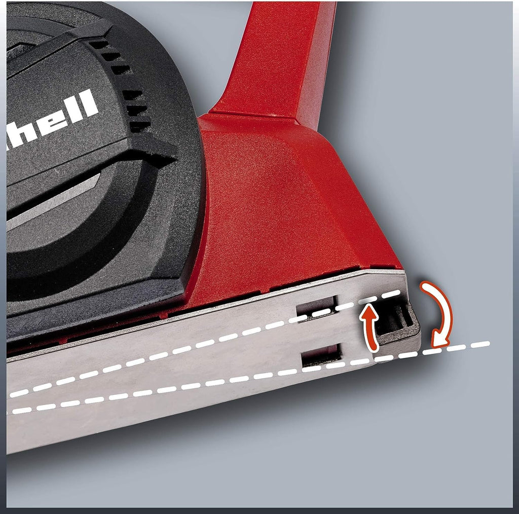 Einhell Elektrohobel TC-PL 750 (750 W, bis 2mm Spantiefe, große Messerwelle, automatischer Parkschuh, inkl. Parallel-/Falztiefenanschlag, Wendemesser)