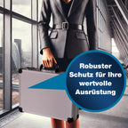 PeakTech Alukoffer P 7260 – abschließbarer Universal-Transportkoffer mit Würfelschaumstoff – tragbarer Fotokoffer – robuster Alu Koffer mit Schutz vor Regen und Staub – groß (370 x 230 x 80mm)