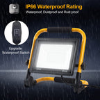 LED Baustrahler, 50W 5000LM Arbeitsleuchte, LED Arbeitsleuchte mit Stecker, IP66 Wasserdicht Baustrahler mit 4M Kabel, Tragbar für Werkstatt oder Baustelle,Garage, 6500K