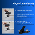 REV LED Wandleuchte - Wandlampe mit Akku & Bewegungsmelder, 180lm, kabellos, dimmbar, 360° drehbar. Wegeleuchte zum Mitnehmen - ideal für Camping, Garage & Keller, IP54, schwarz