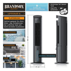 Brandson - Luftkühler mit Wasserkühlung - Preisträger 2025 - Verdunstungskühler - Luftkühler - Ventilator - mobile Klimaanlage ohne Abluftschlauch - leise - Turmventilator