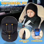 Orzbow Fußsack Babyschale Winter, Universell Einschlagdecke Babyschale Winter mit Verstellbarem Kragen, Warmes Berbervlies Futter, Reißverschluss, passend für Maxi-Cosi, Cybex, Römer usm. (Schwarz)