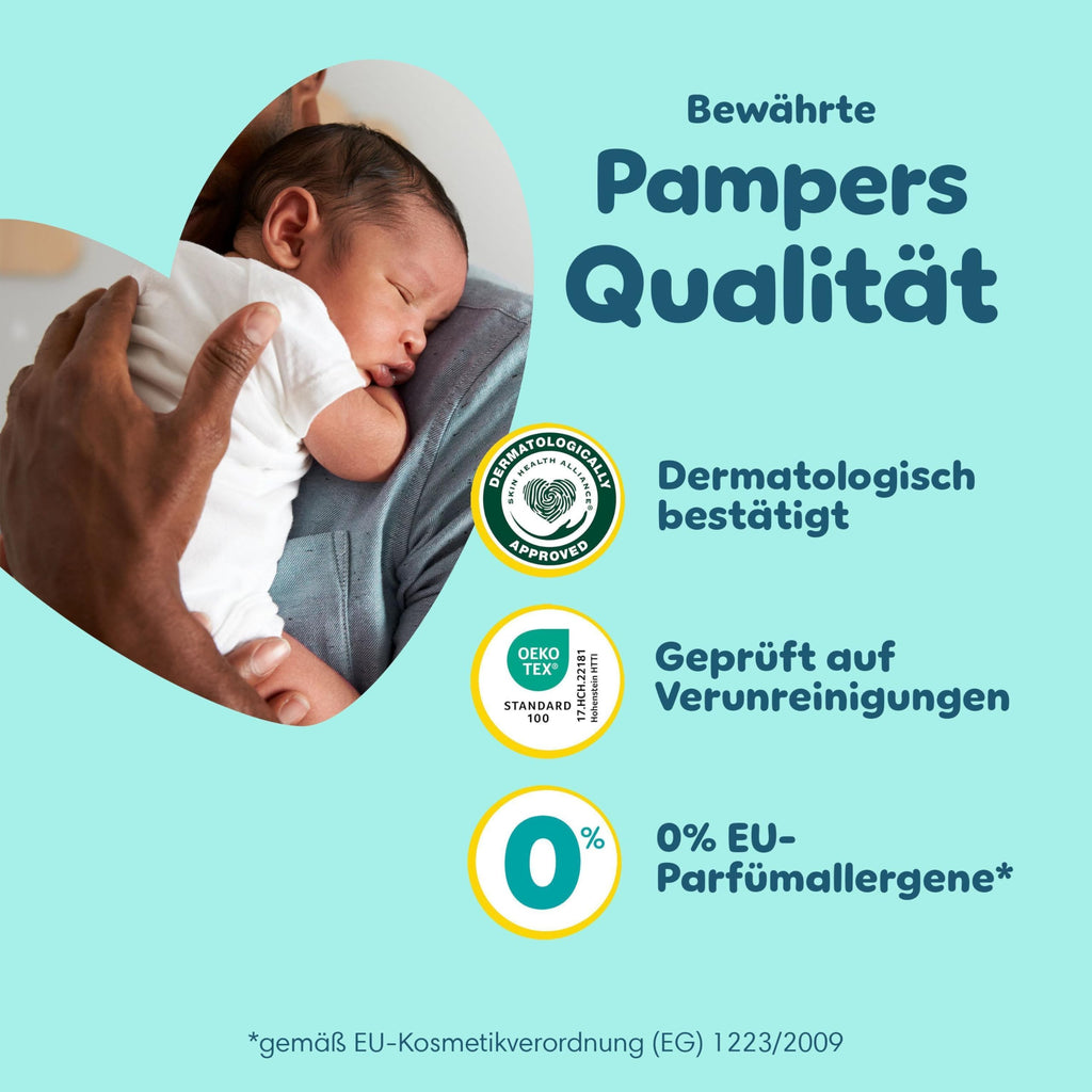 Pampers Premium Protection Größe 3, 204 Windeln, 6kg-10kg, Doppelter Schutz für die Haut und vor Auslaufen