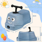MAMIZO 5 in 1 Rutschauto ab 1 Jahr, Babyrutscher mit 4 PCs 360° Geräuschlose Räder, Babyroller bis 20kg, Babyrollbrett, EPP, Baby Walker, Wippauto, Rutschfahrzeug, Baby Spielzeug Rutschauto, Blau