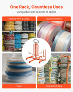 VEVOR Drahtspulenhalter, Boden- oder Wandmontage (45/22,7 kg), Kabelspulenspender, tragbare Drahtrolle mit Griff, drehbare Öse, für den Kabeltransport unter verschiedenen Bedingungen