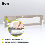 Lionelo Eva Rausfallschutz Bett Rausfallschutz Kinderbett, Bettgitter, Bettschutzgitter, luftiges Netz, zusammenklappbar um 180 Grad, einfache Montage, 150 cm lang