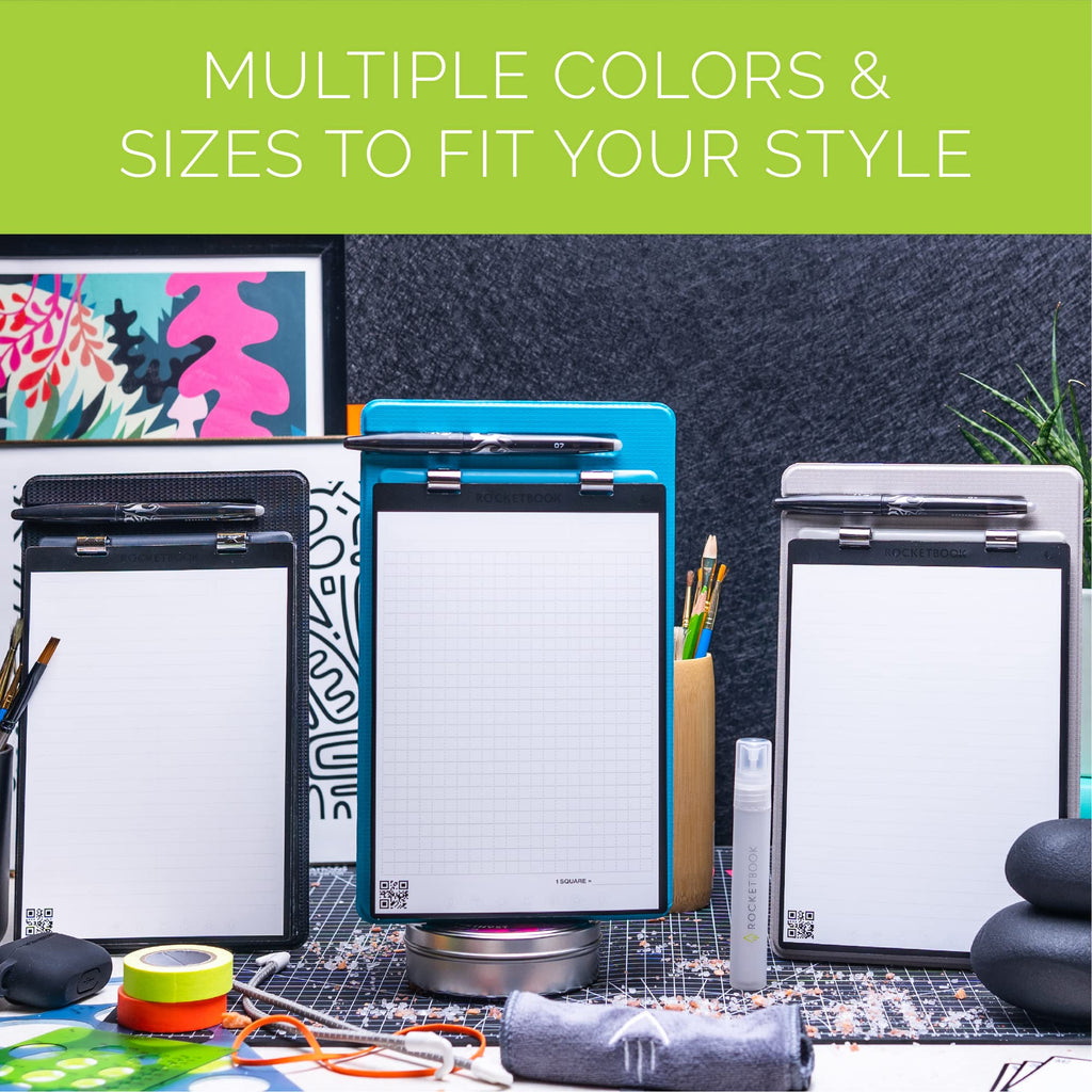 Rocketbook Kapselhülle für Orbit Executive, 100% recycelbar, mit Stifthalter, Magnetverschluss und Innenaufbewahrung, Grau