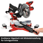 Einhell Akku-Zug-Kapp-Gehrungssäge TE-SM 36/10 L Li-Solo Power X-Change (36 V, max. 85 mm x 340 mm Schnitttiefe/-breite, Ø 254 mm Sägeblatt, neigbarer Sägekopf, ohne Akku)