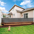 Treppenschutzgitter Türschutzgitter Ausziehbar 0-500 cm,Baby Absperrgitter Schutzgitter Treppe für Kinder,Katzen und Hunde,Geeignet für Innen Außenbereich (500cm/grau)