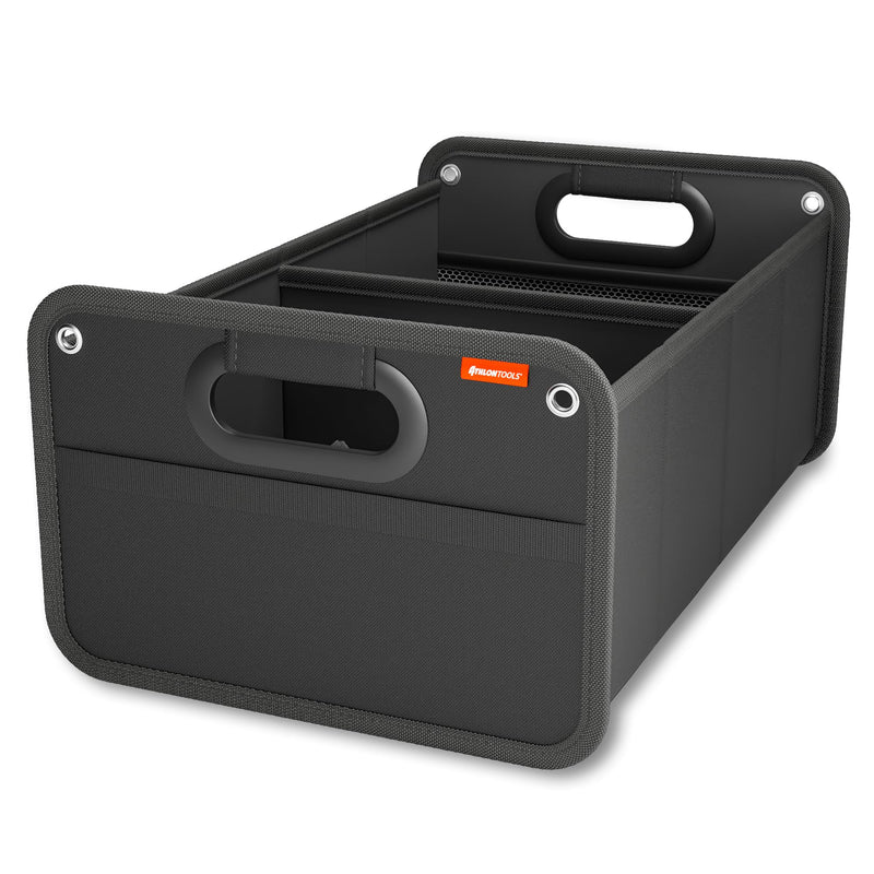 ATHLON TOOLS Kofferraumtasche faltbar - Kofferraum-Organizer, Auto Faltbox, Autotasche - verstärkt und stabil - mit Anti-Rutsch-Klett