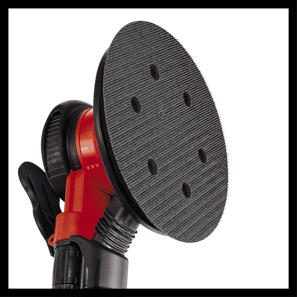 Einhell Druckluft-Exzenterschleifer TC-PE 150 (150 mm Schleiftellerdurchmesser, stufenloser Regulierungshebel, inkl. 6 Schleifpapieren, Stecknippel, Spannschlüssel)
