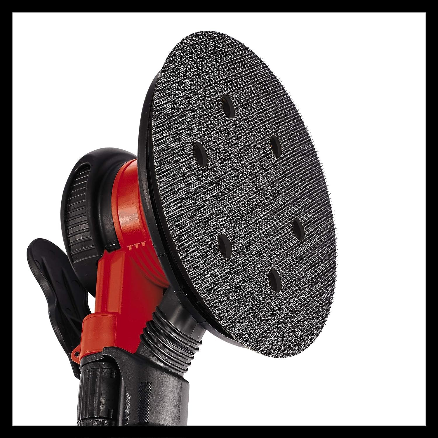 Einhell Druckluft-Exzenterschleifer TC-PE 150 (150 mm Schleiftellerdurchmesser, stufenloser Regulierungshebel, inkl. 6 Schleifpapieren, Stecknippel, Spannschlüssel)