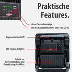 Brennenstuhl Professional Multi Battery LED Akku Baustrahler 4000 MA (40W, 4500lm, IP65, Arbeitsleuchte kompatibel mit 18V Akkus 10 verschiedener Hersteller, ohne Akku, Engineered in Germany)