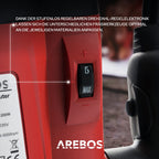 Arebos Oberfräse mit Koffer (1200 W, Ø 6 und 8 mm, Drehzahlregelung, Parallelanschlag, Reduzierstück, Kopierhülse, Absaugadapter, inkl. Zubehör) inkl. Fräser Set 12-teilig