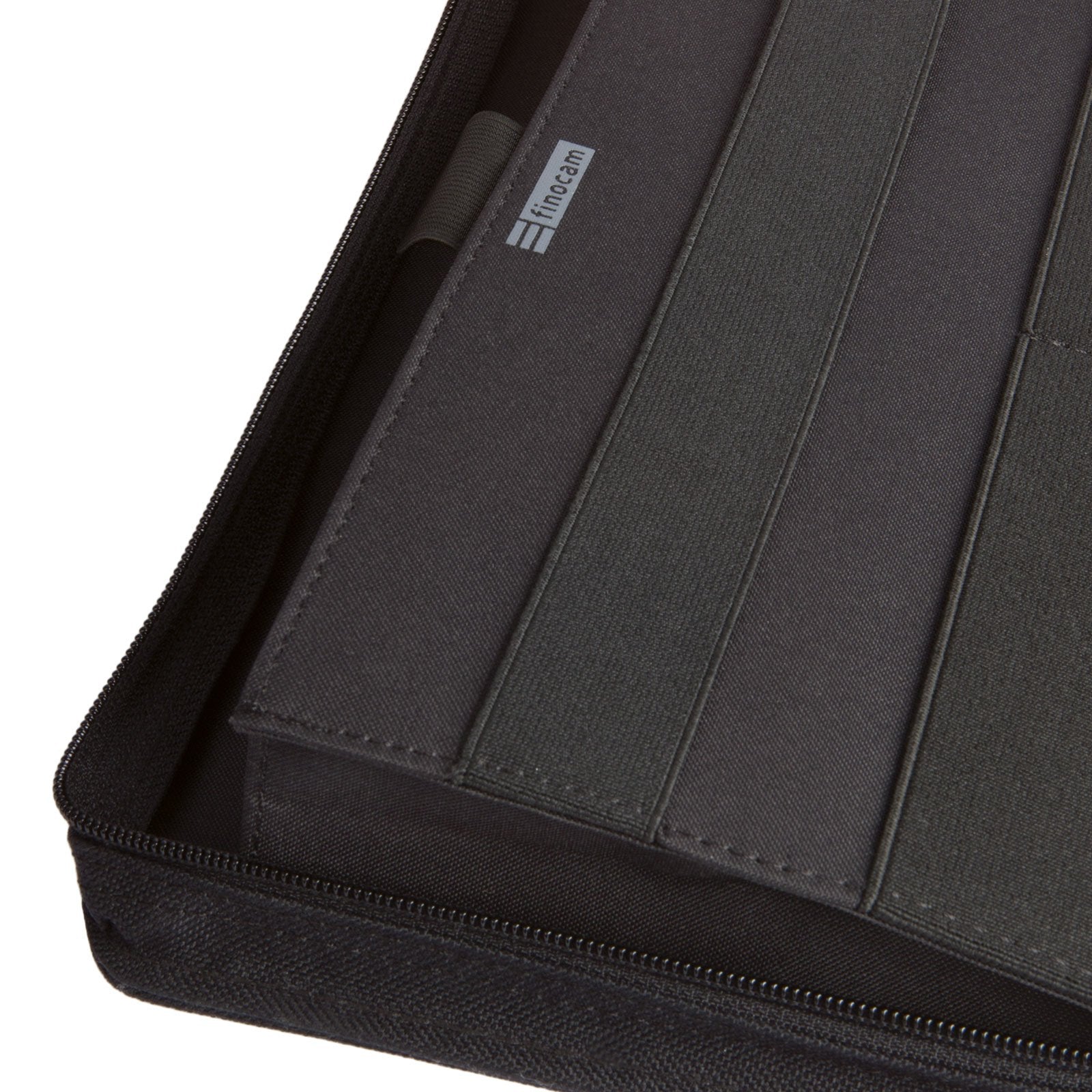 Finocam - A4 Dokumentenmappe SERIE 00- Schwarz | Dokumentenmappe aus Polyester | Dokumentenmappe mit Reißverschluss - Stifthalter und Innentasche für Tablet | Mit Notizblock