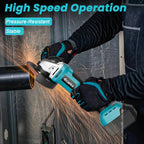 Ecarke Akku Winkelschleifer kompatibel mit Makita Akku 18V Li-Ion, 900W Bürstenloser Profi-Schleifer, 9000U/min, 12.5cm Scheibendurchmesser mit Winkelschleiferschlüssel (Ohne Akku und Ladegerät)