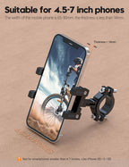 Tiakia Fahrrad Handyhalterung Aluminiumlegierung Motorrad Scooter Fahrrad Universal Handy Halterung Schnellspanner Outdoor Lenker Handy Halter Mit 360° Drehbarer Für 4,5-7,0 Zoll Smartphone