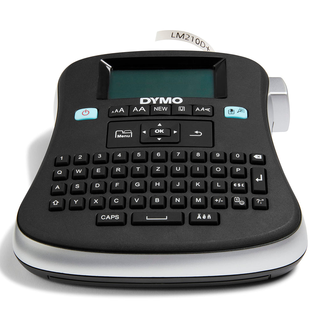 DYMO LabelManager 210D+ Beschriftungsgerät im Koffer | Etikettiergerät mit QWERTZ Tastatur & großem Grafikdisplay | Einfache Textbearbeitung | für D1 Etiketten in 69und 12mm Breite