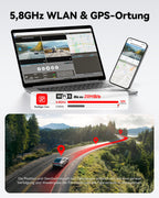 REDTIGER Dashcam 4K FrontUndHeck UltraWeitwinkel STARVIS2 GPSWiFi AutofahrerPremium