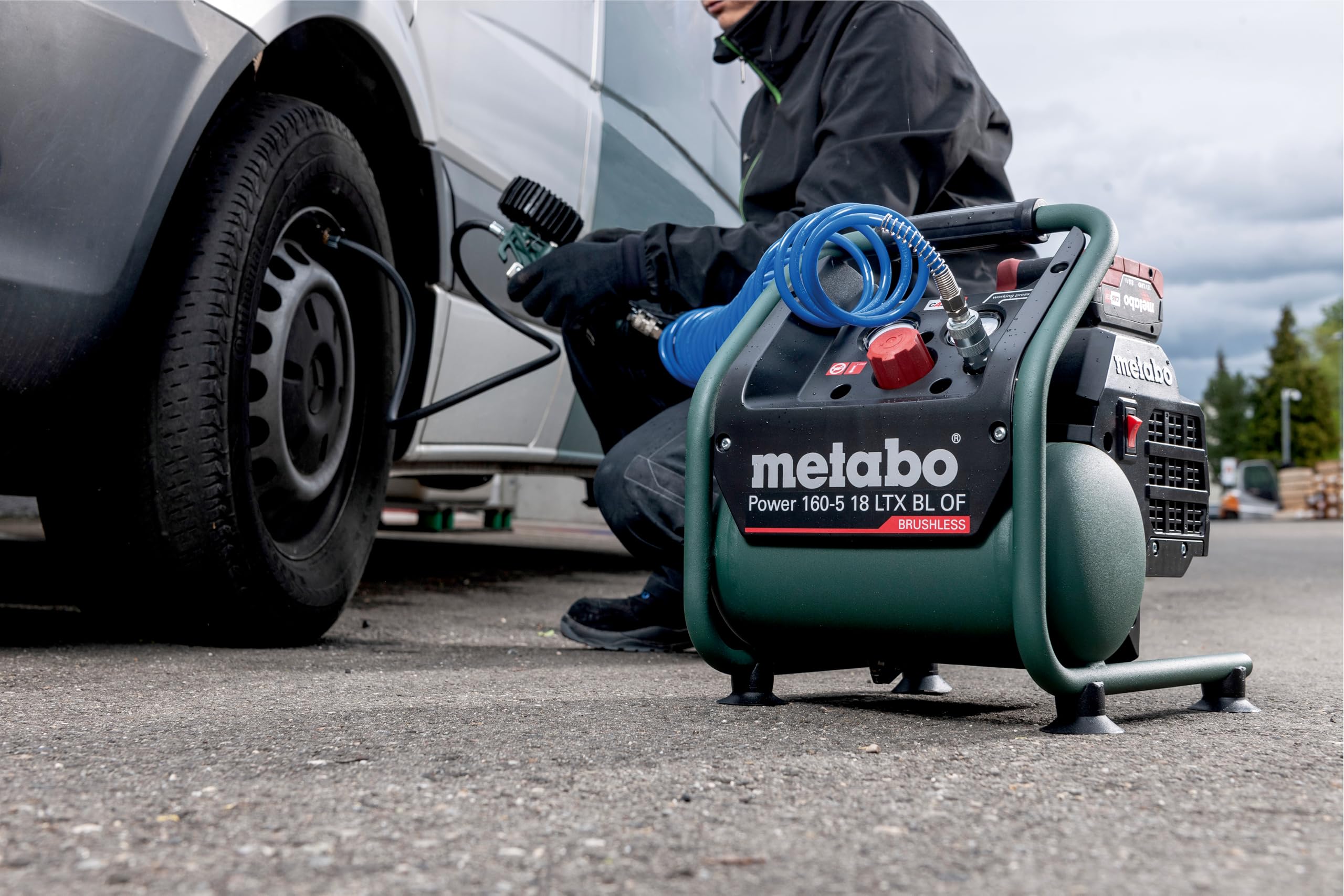 Metabo Akku-Kompressor Power 160-5 18 LTX BL OF – 601521850 – 18 V – Kompressor mit Brushless-Motor – Ohne Akku und Ladegerät