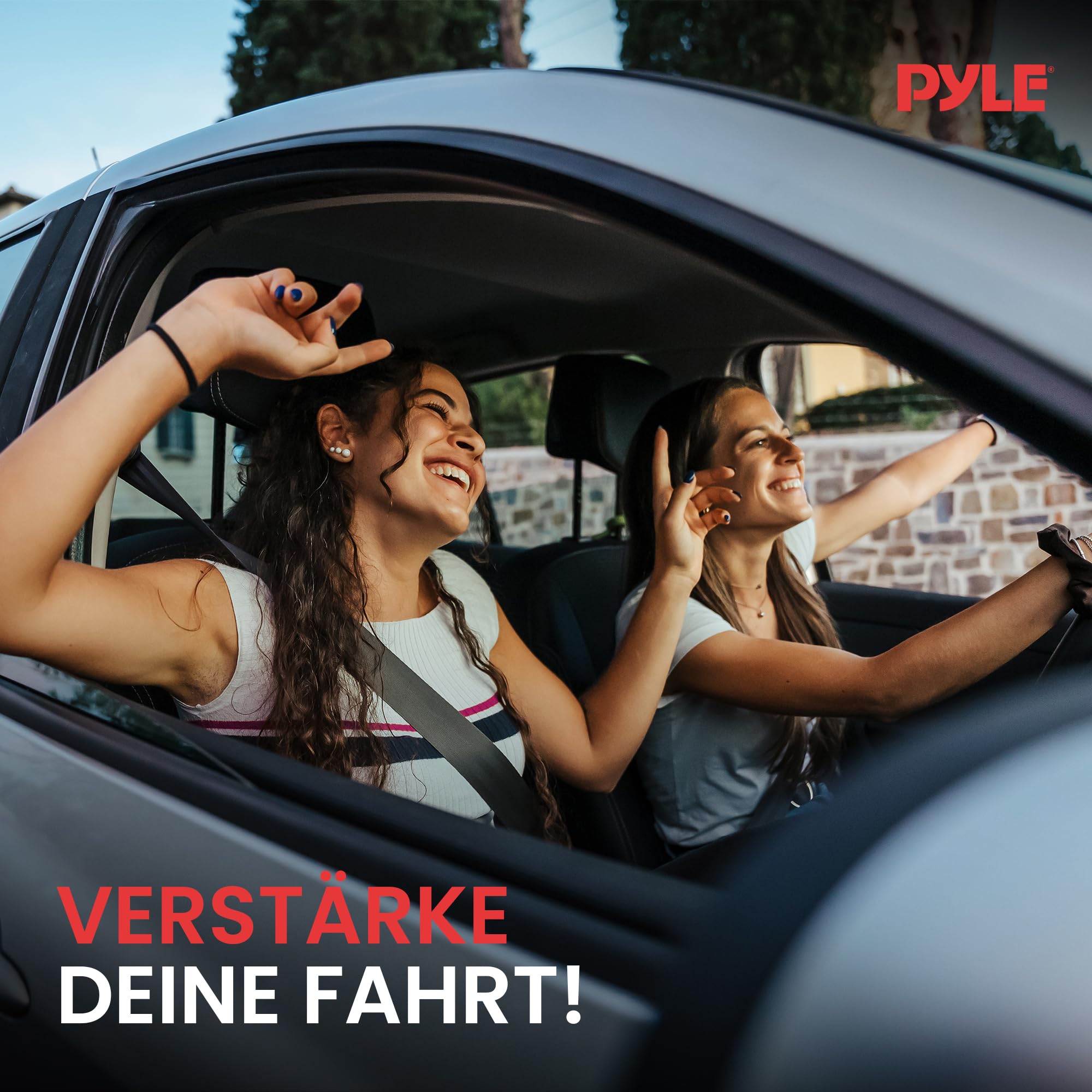 Pyle 3,2 Farad Digitaler Leistungskondensator - Hochleistungszubehör für Auto-Audio mit blauer Digitalanzeige | Spannungsanzeige | Überspannungsschutz | Montagesatz | DC 12-24V